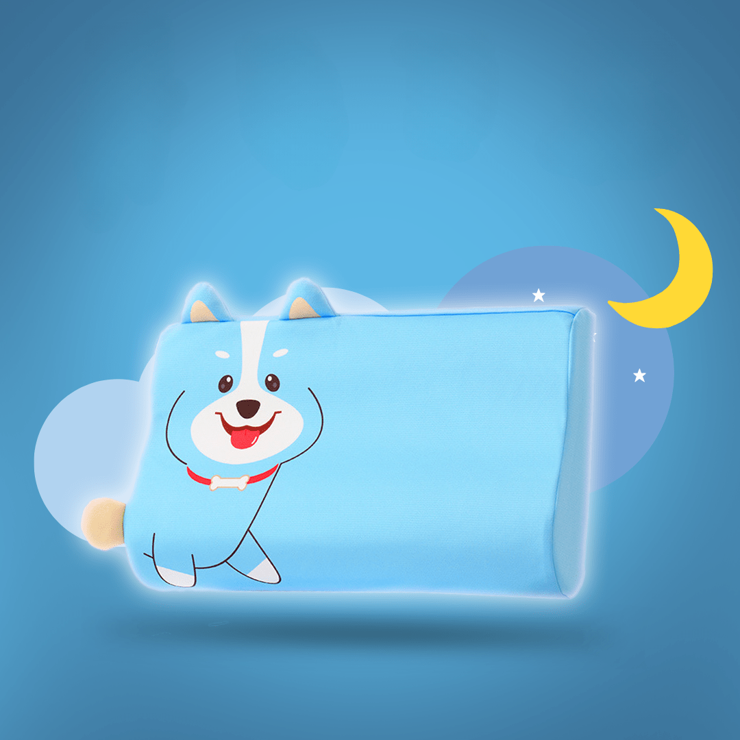 Versatile children's travel & daily use pillow, ergonomic neck support for comfortable, healthy sleep.