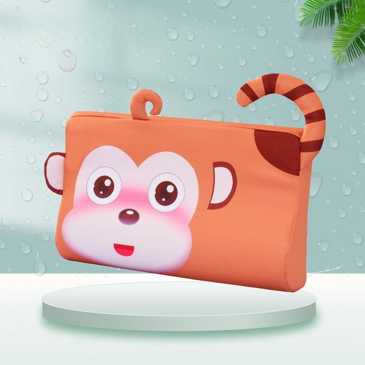 Portable travel pillow for kids: ergonomic neck support, comfy memory foam for healthy sleep on the go.