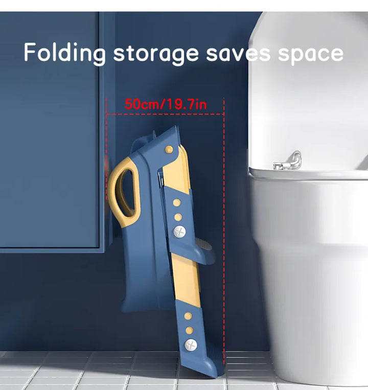 Easy-to-use foldable children's toilet stool for potty training, ensuring safe and confident toddler steps.