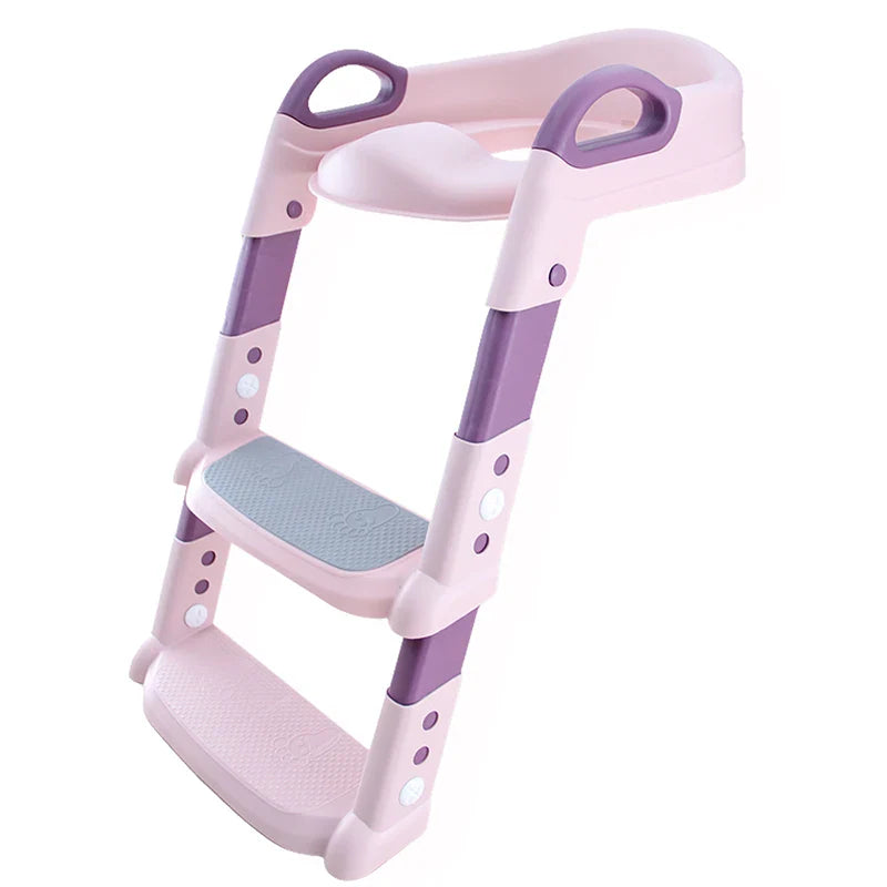 Help toddlers learn with this safe foldable children's potty training stool for bathroom independence.