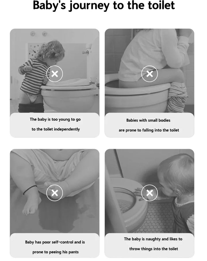 Promote toddler independence with this foldable children's potty training toilet stool for safe bathroom use.