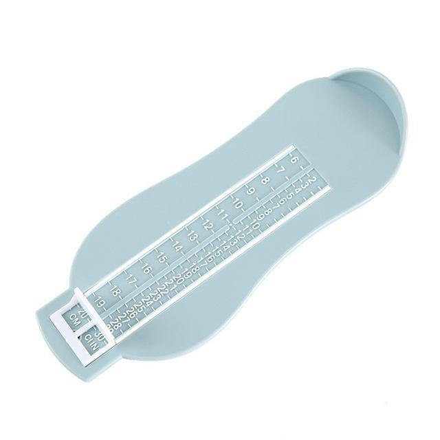 Reliable foot measuring device for kids, helps determine accurate shoe size for growing feet.