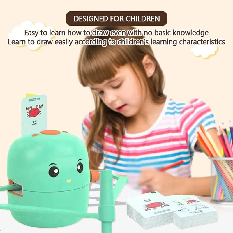 Learning toy for children, a drawing robot promoting STEM skills through art.