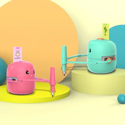 Educational art toy, the drawing robot helps kids learn shapes and numbers.