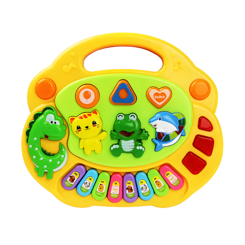 Educational toddler music toy: a compact kids piano, perfect for developing rhythm and musicality in young children.