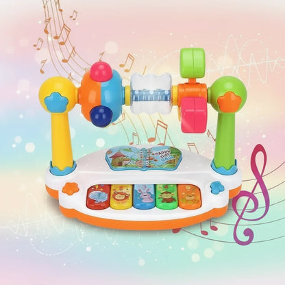 Children's interactive rotational music piano toy for toddlers, educational and fun