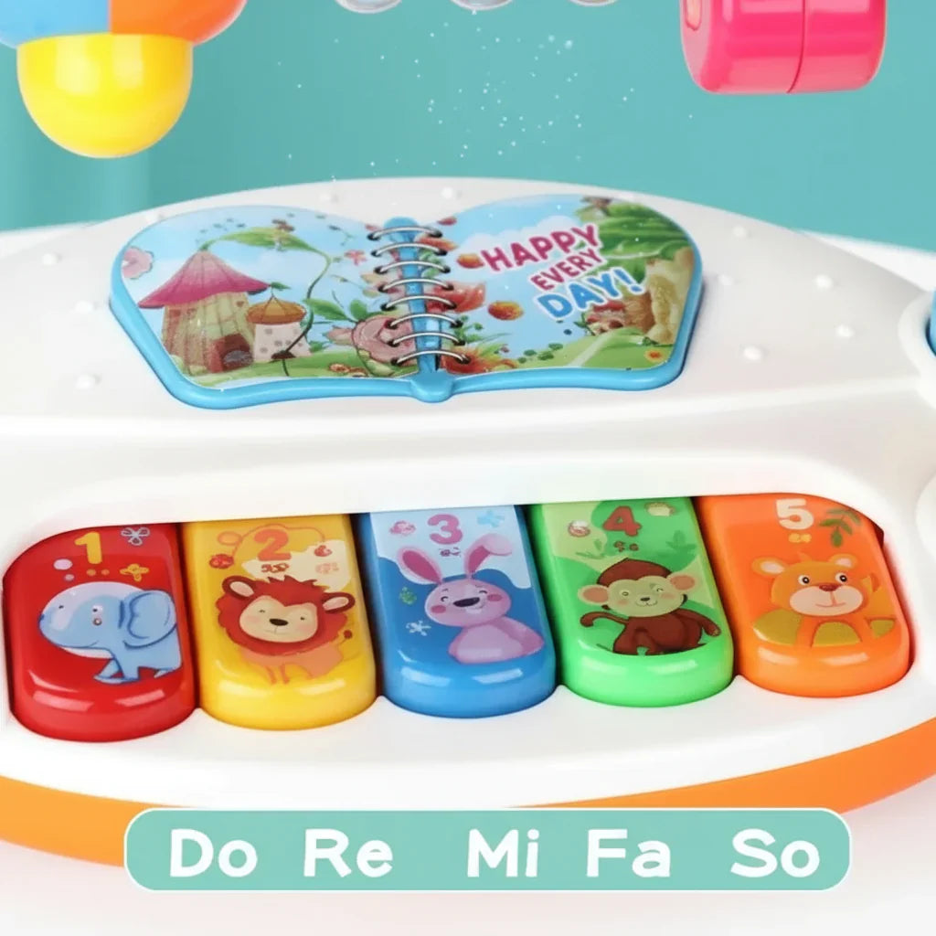 Kids' musical toy piano, rotational for engaging sensory play and early learning