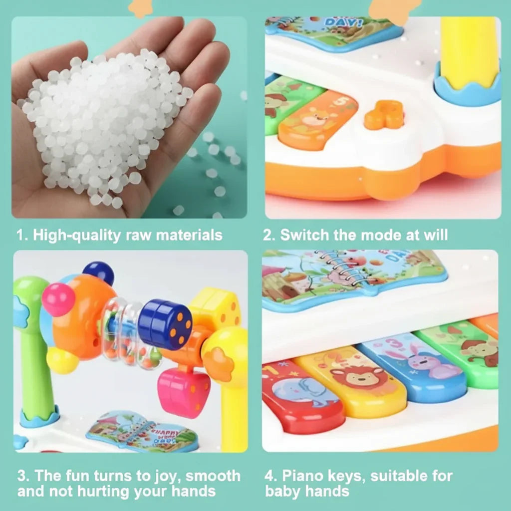 Educational toddler piano with rotational base, perfect for early musical development