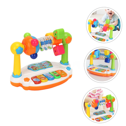 Colorful children's rotational music piano toy, promotes learning through play