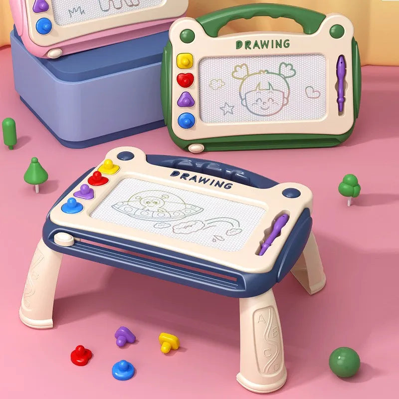 Children's magnetic drawing board, vibrant, mess-free, for creative learning and kids' art activities