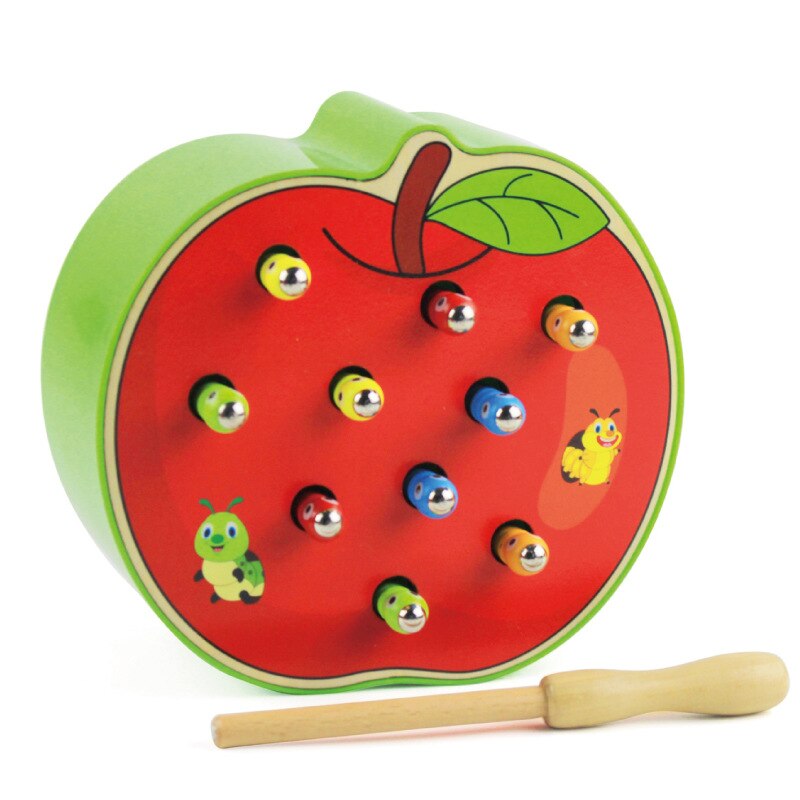 Educational magnetic worm game, a fun way for kids to practice cognitive development