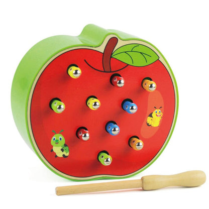 Educational magnetic worm game, a fun way for kids to practice cognitive development