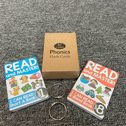 Children's educational game: Phonics Learning Card Set, perfect for school supplies and interactive reading.