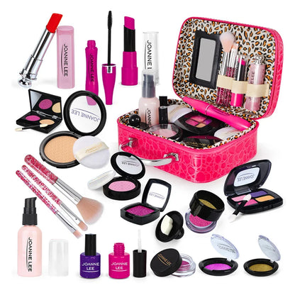 Kids' safe and non-toxic makeup toy kit for imaginative pretend play and learning.
