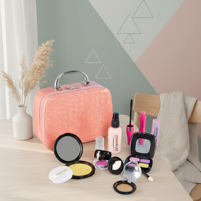 Vibrant children's cosmetic toy kit, perfect for toddlers and young girls engaging in role play.