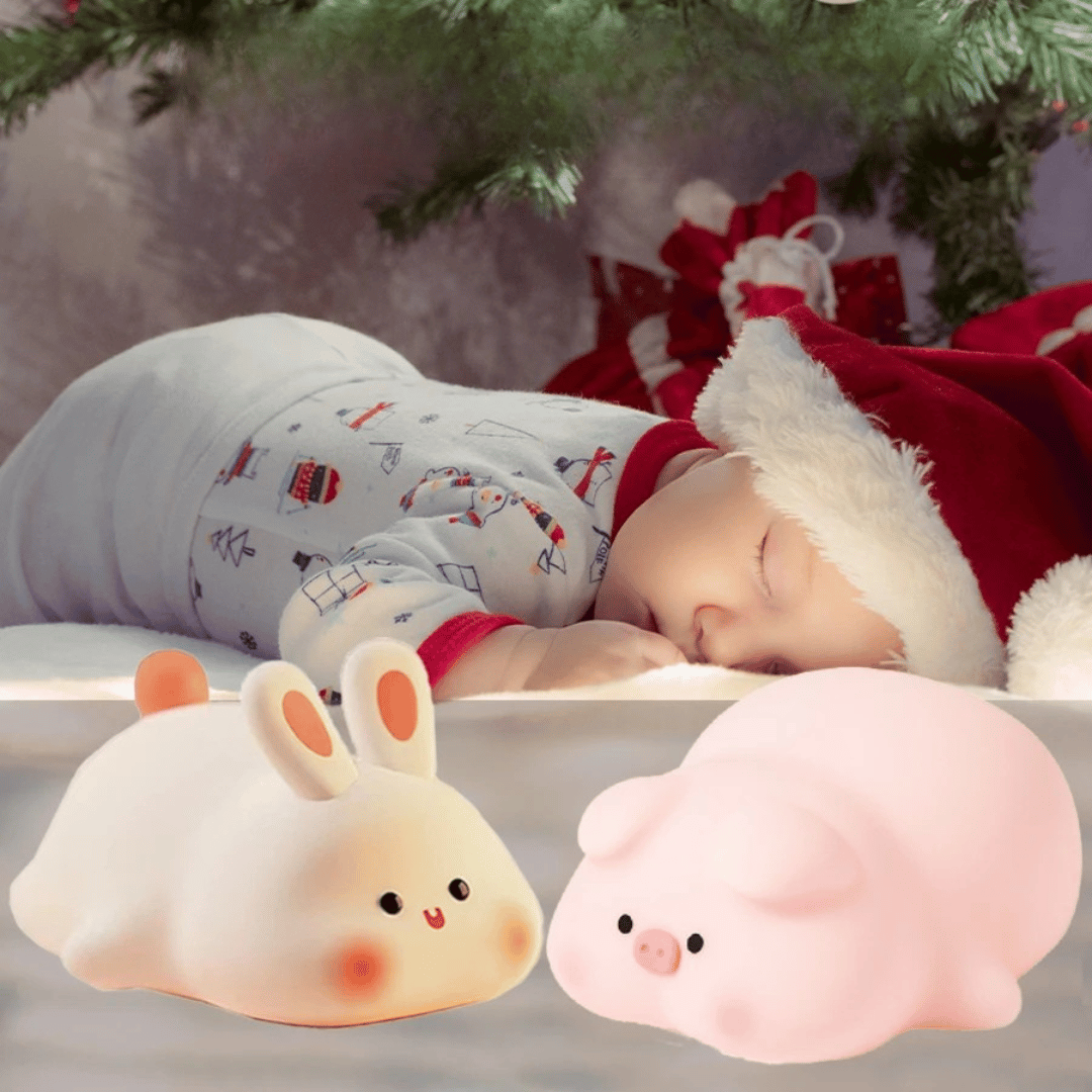 Children's soft silicone animal night light, rechargeable, casts a warm glow for bedtime comfort