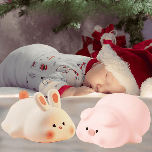 Children's soft silicone animal night light, rechargeable, casts a warm glow for bedtime comfort