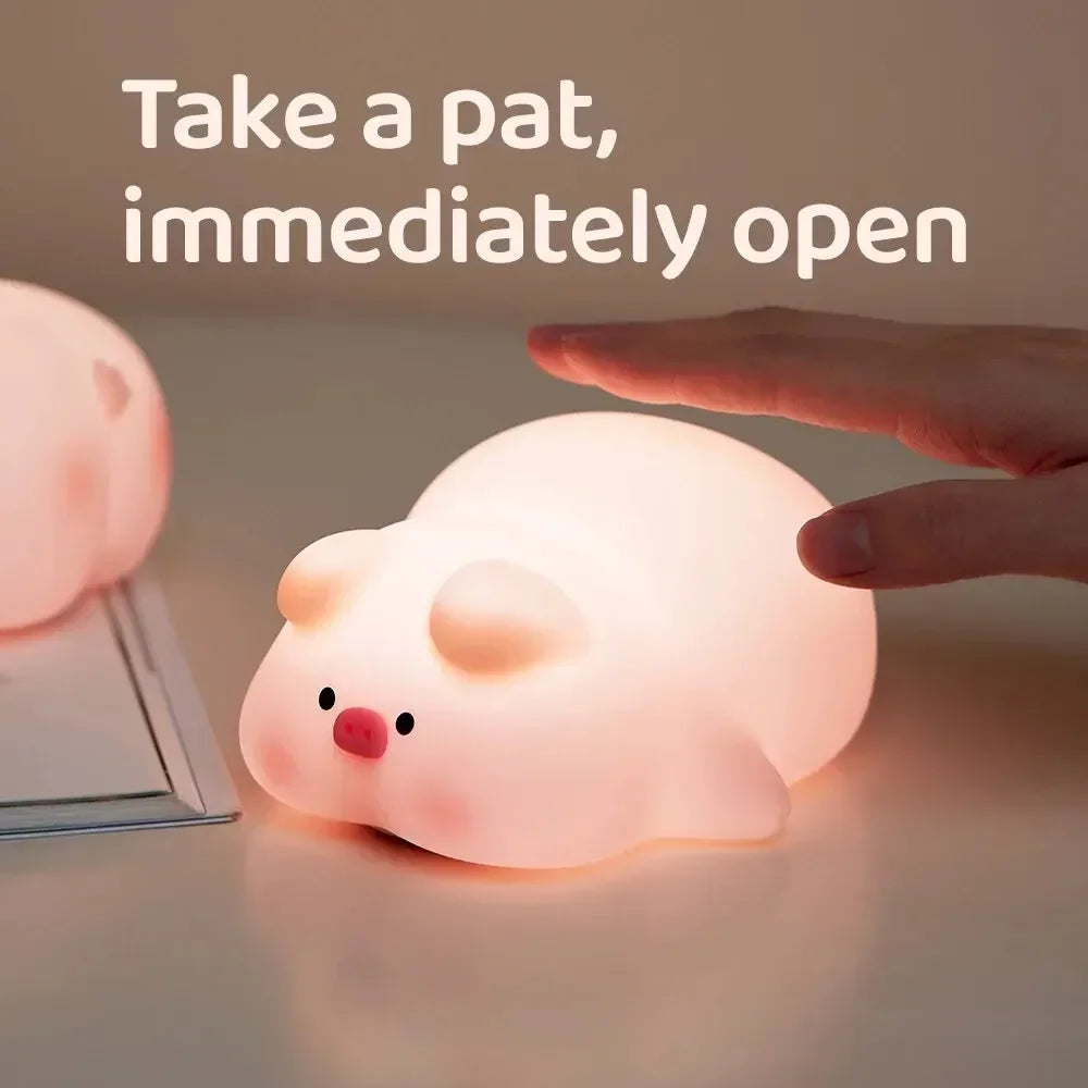 Cute animal-shaped children's night light, silicone, perfect for nursery decor and kids' rooms