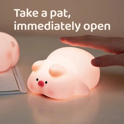 Cute animal-shaped children's night light, silicone, perfect for nursery decor and kids' rooms
