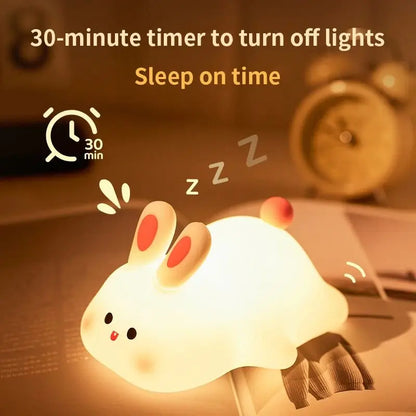 Nursery silicone animal night light, rechargeable, ideal for comforting kids at bedtime