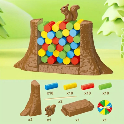 Kids' skill development game: Squirrel Stacker, a vibrant and interactive balancing toy