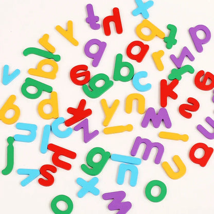 Preschool learning wooden puzzle game, enhancing English spelling skills and cognitive development.