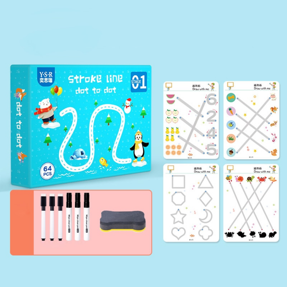 Children's writing and drawing practice book for early learning, alphabet toy