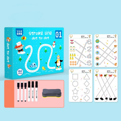 Children's writing and drawing practice book for early learning, alphabet toy
