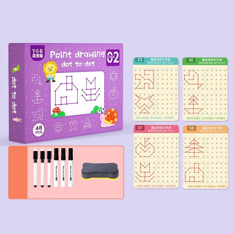 Preschool education alphabet toy, children's reusable writing practice book