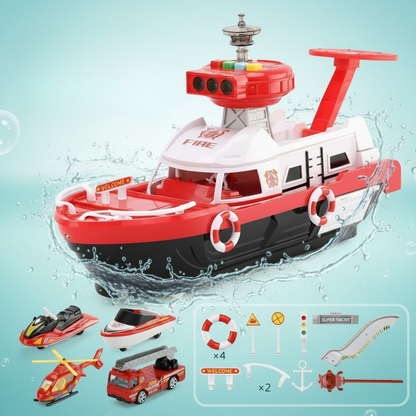 Kids light and sound toy boat, an interactive gift promoting imaginative play