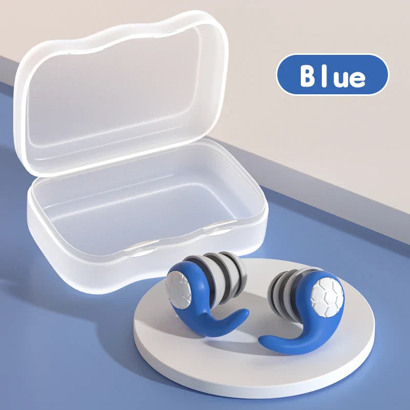 Children's swimming earplugs in bright colors, enhancing visibility and fun in water