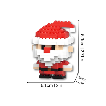 Holiday micro-brick building set for stress relief, featuring Christmas themed tiny blocks
