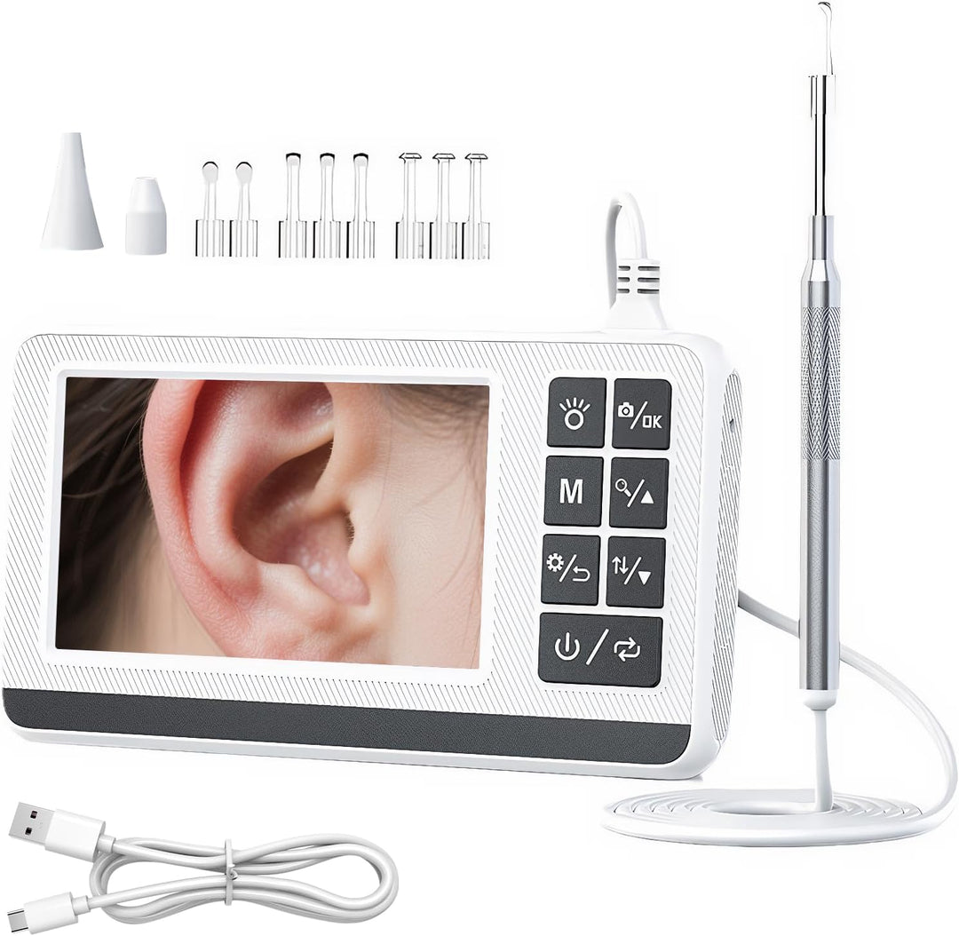 Claryon Smart Ear Cleaning Otoscope with HD camera & 4.3" screen for safe ear wax removal & hygiene.