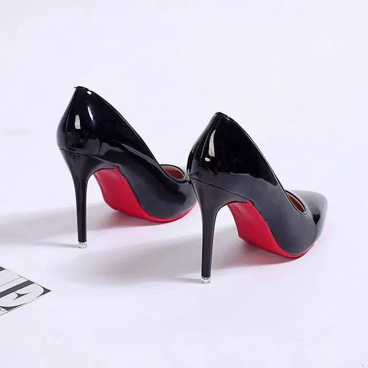 Versatile apricot stiletto pumps with pointed toe. High heel. Elegant women's footwear.