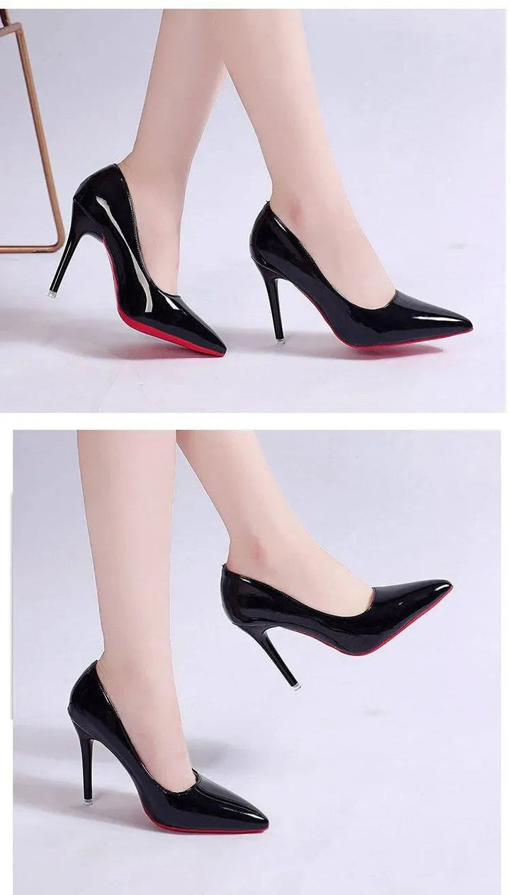 Beautiful pink high heels. Women's pointed toe stiletto pumps, perfect for formal and party.