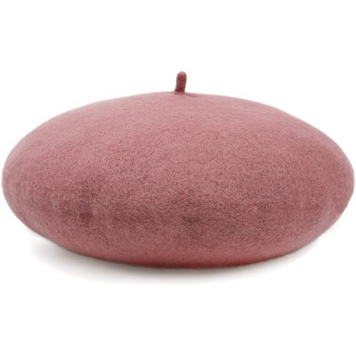 Classic black women's French beret hat, timeless style for elegant winter fashion.