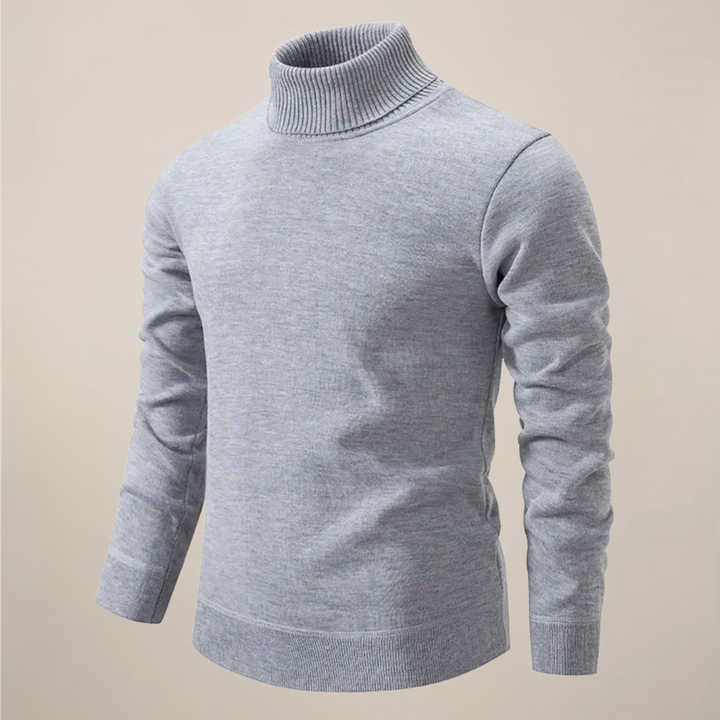 Stylish men's long-sleeve turtleneck, offering comfort & a slim fit for autumn/winter elegant casual fashion.