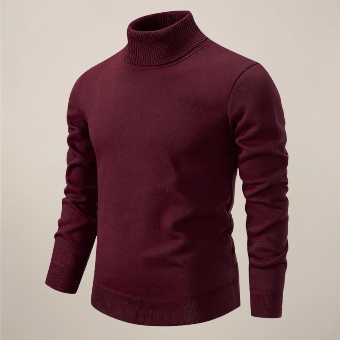 Autumn/winter men's slim-fit turtleneck, a timeless long-sleeve top for business casual & smart style.