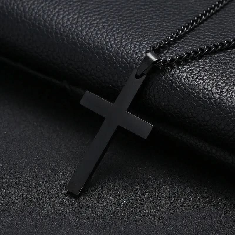 Men's Classic Cross Pendant Necklace, a versatile spiritual accessory for daily wear or a sophisticated formal statement.