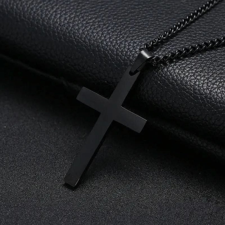 Men's Classic Cross Pendant Necklace, a versatile spiritual accessory for daily wear or a sophisticated formal statement.