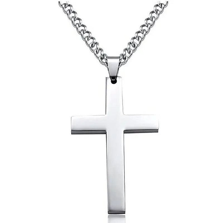 Elegant Men's Cross Pendant Necklace, a sophisticated formal accessory and a meaningful gift for him, perfect for men's fashion.