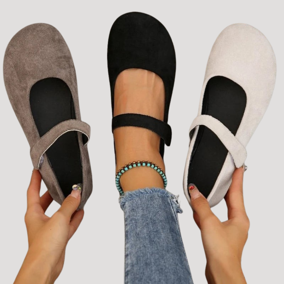 Timeless women's Mary Jane flats with a comfortable design & buckle strap. Perfect classic everyday shoes.