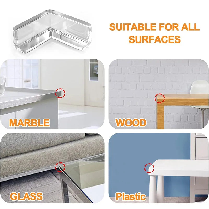 Home baby safety: 10 clear corner protectors for effective child proofing of tables and desks