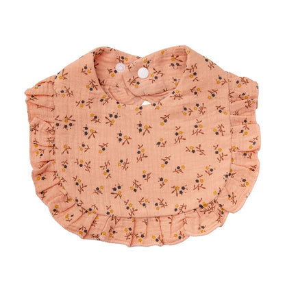 Unisex floral print bandana bib, adjustable and soft cotton, ideal for newborns and infants
