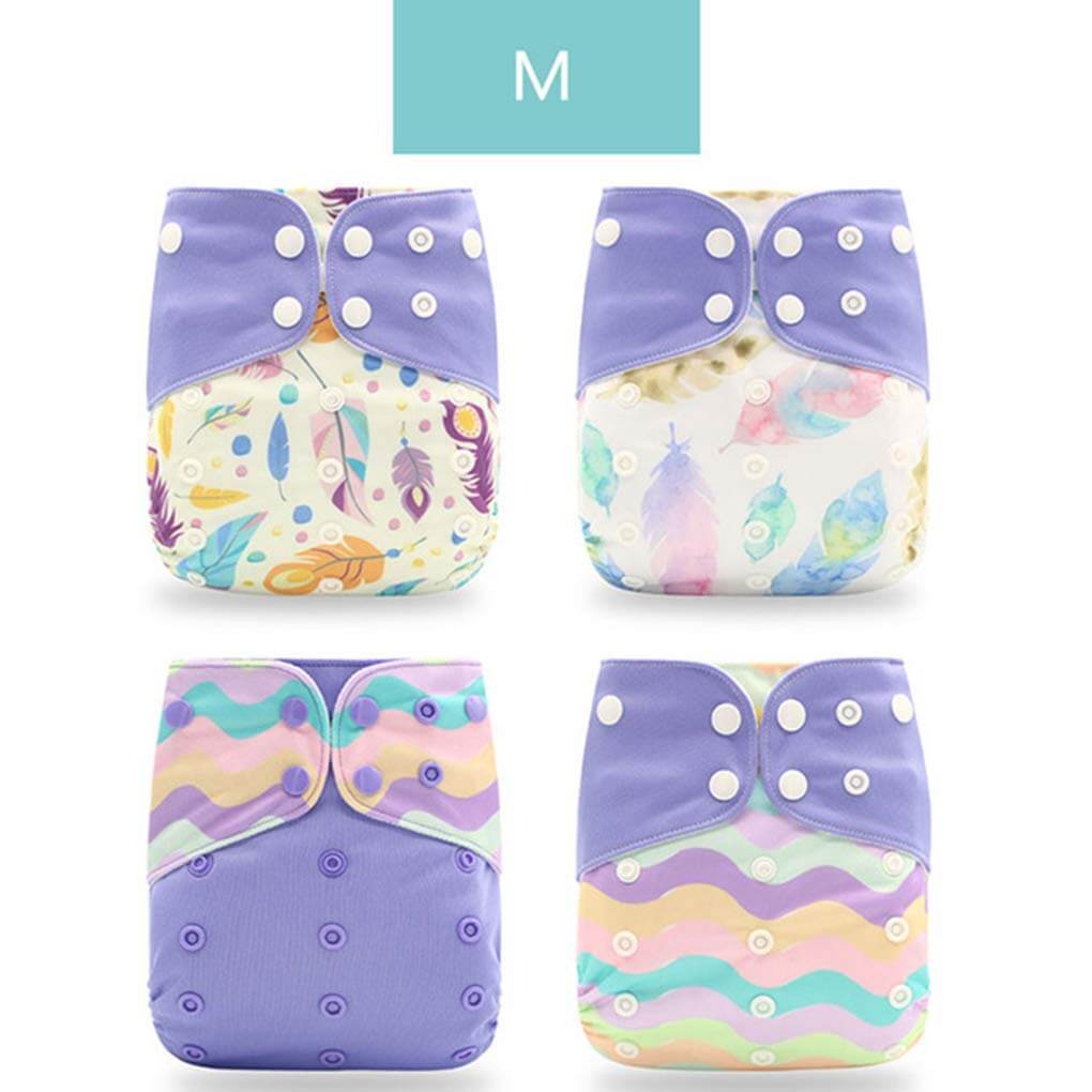 Washable cloth diaper folded compactly for travel, demonstrating its convenience for on-the-go baby care.