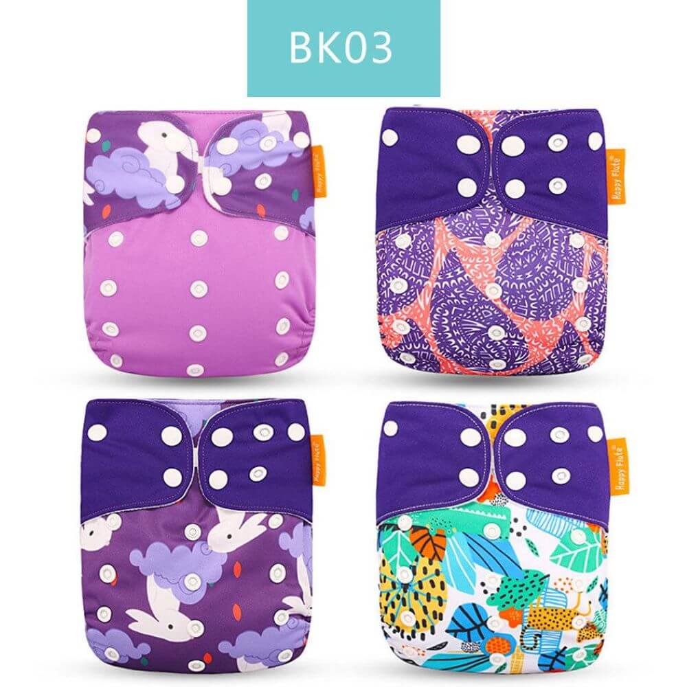 Eco-friendly cloth diaper with a colorful chevron pattern, adding style to sustainable baby care.