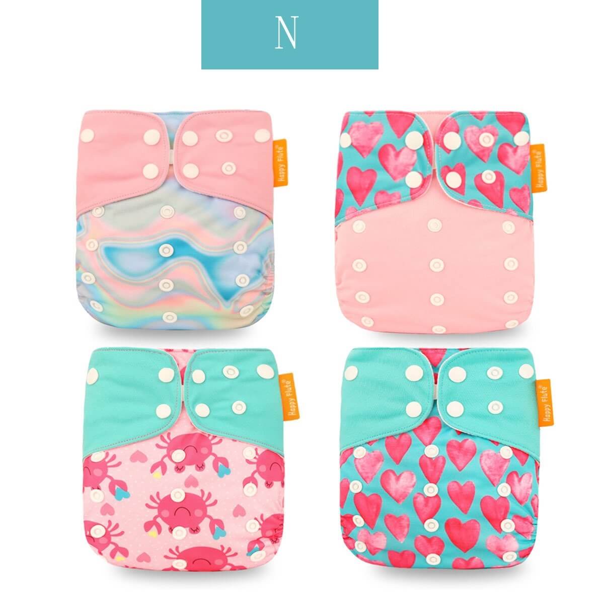 Happy baby crawling in a durable, leak-proof, washable cloth diaper, showcasing unrestricted movement and comfort.