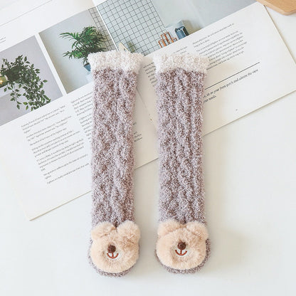 Collection of vibrant animal-themed cotton toddler socks with various cartoon designs