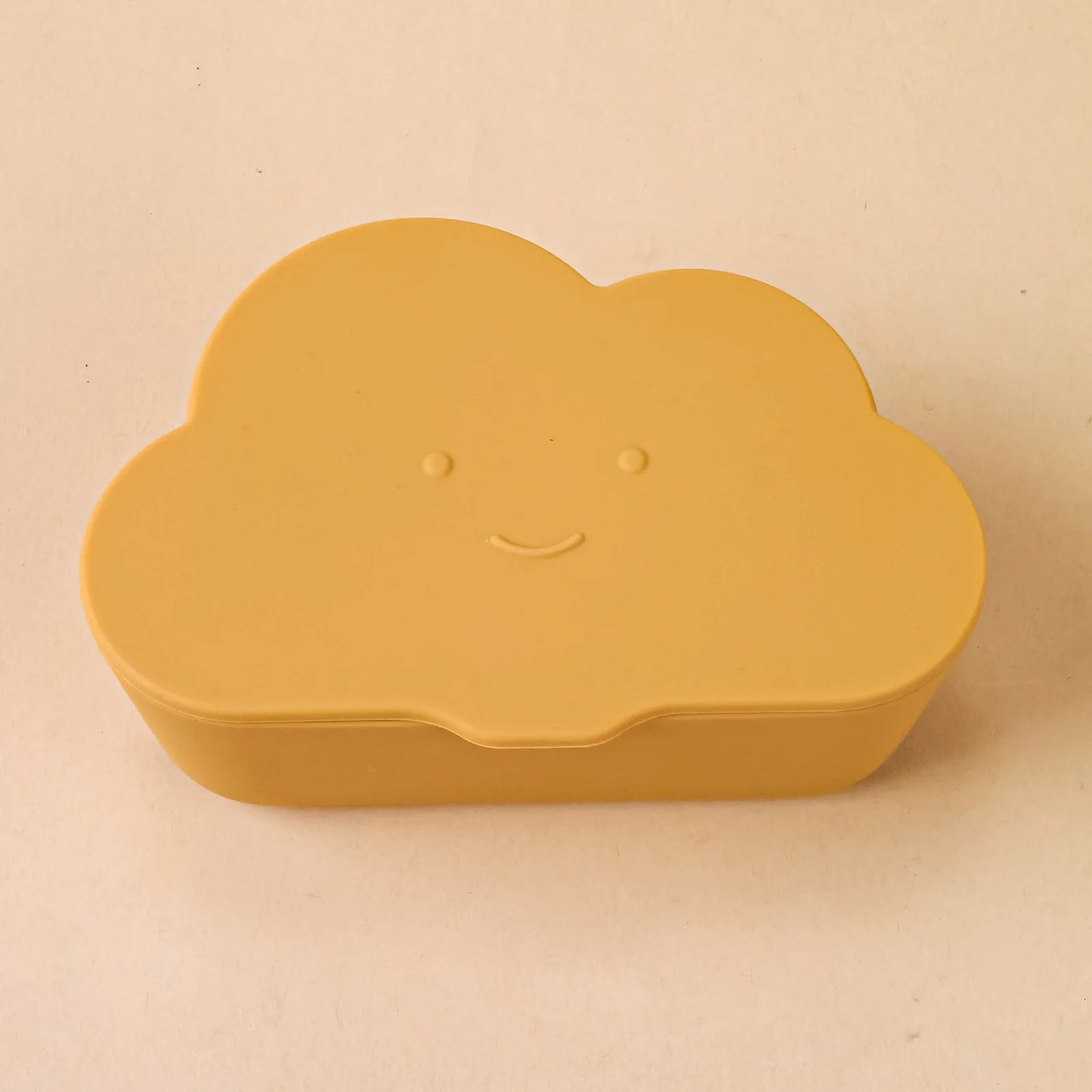 Cloud snack container, transparent lid option shown, keeping treats fresh for babies and toddlers.