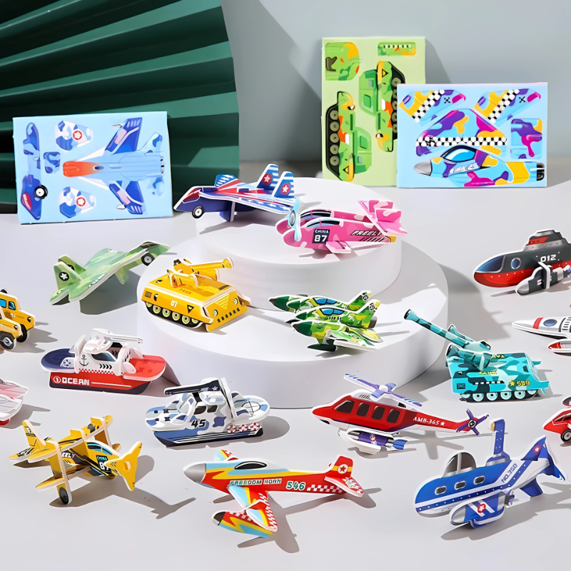 Stack of colorful foam 3D puzzles, an ideal creative and educational toy for children.
